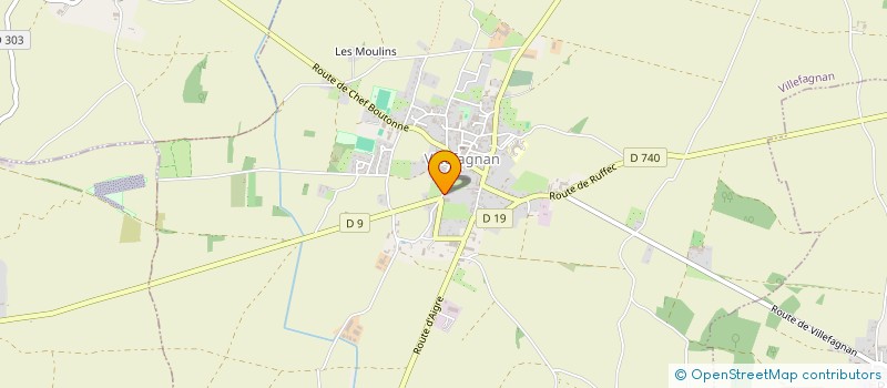 localisation de l'entreprise MADAME SONIA COUSSON à VILLEFAGNAN
