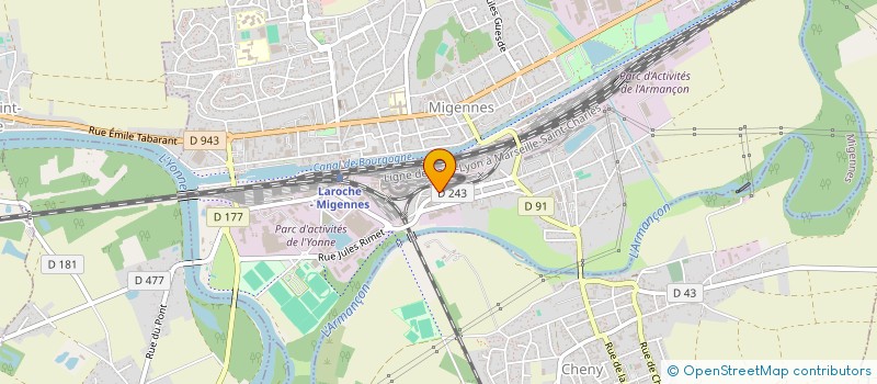 localisation de l'entreprise MADAME SONIA FRASSETTO  MIGENNES