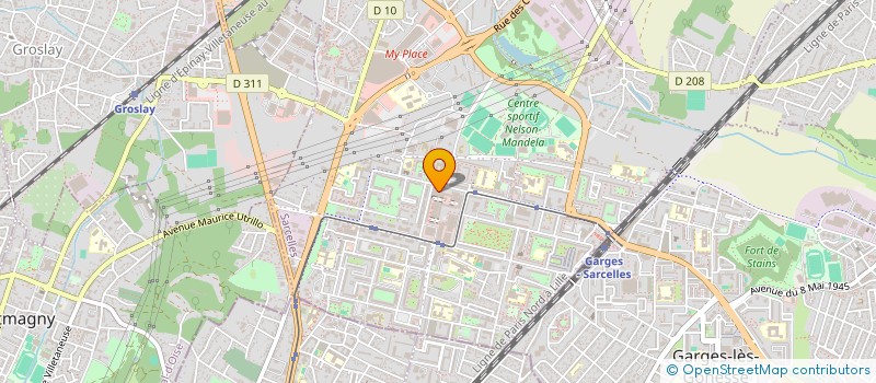 localisation de l'entreprise MADAME SONIA FSILI  SARCELLES