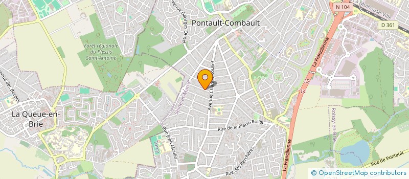 localisation de l'entreprise MADAME SONIA GOMES  PONTAULT-COMBAULT