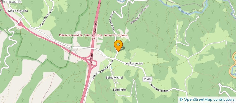 localisation de l'entreprise MADAME SONIA HUBERT  BELLEFONT-LA RAUZE