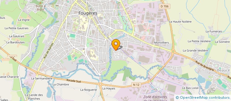 localisation de l'entreprise MADAME SONIA JEUSSELIN  FOUGERES