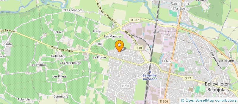 localisation de l'entreprise MADAME SONIA LARGE  BELLEVILLE-EN-BEAUJOLAIS