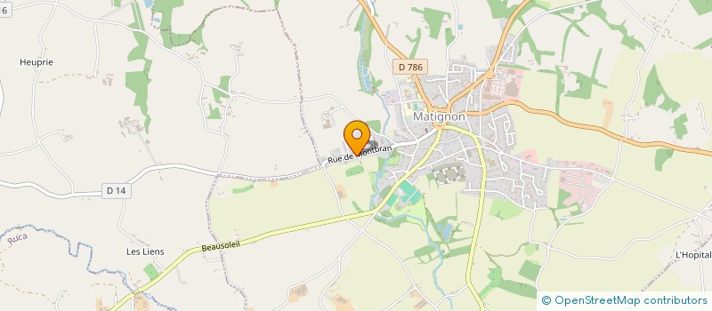 localisation de l'entreprise MADAME SONIA LEVEQUE  MATIGNON