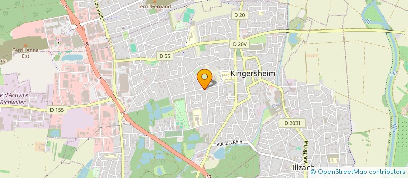 localisation de l'entreprise MADAME SONIA MAHDAR  KINGERSHEIM