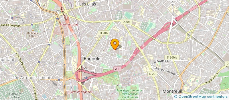 localisation de l'entreprise MADAME SONIA MERABET  BAGNOLET