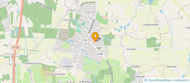 localisation de l'entreprise MADAME SONIA MONNIER  ORGERES