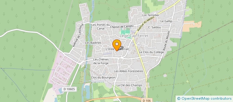 localisation de l'entreprise MADAME SONIA POIDEVIN à LEGE-CAP-FERRET