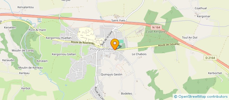 localisation de l'entreprise MADAME SONIA RAOULT  PLOUGUERNEVEL