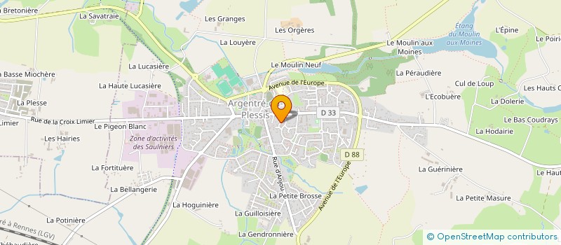 localisation de l'entreprise MADAME SONIA SOPHIE FRANCIN BARBEDETTE  ARGENTRE-DU-PLESSIS