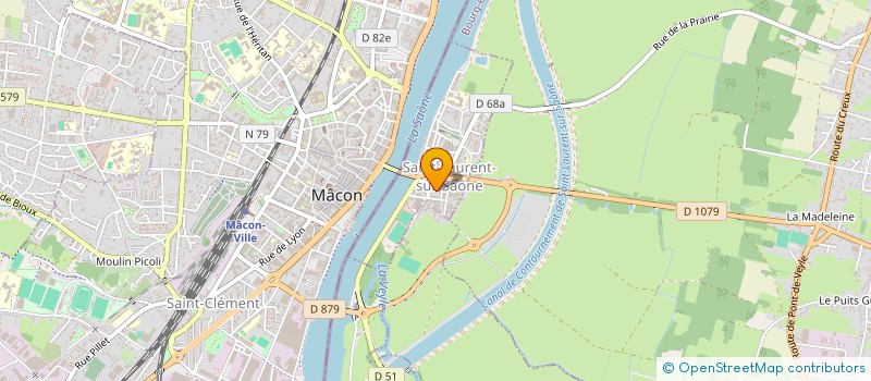 localisation de l'entreprise MADAME SONIA STEPHAN  SAINT-LAURENT-SUR-SAONE