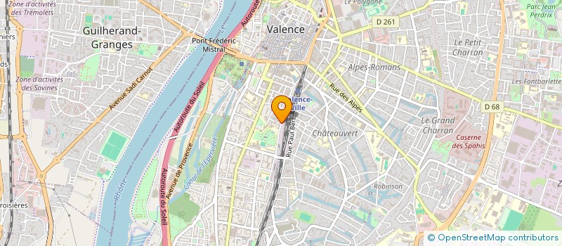 localisation de l'entreprise MADAME SONIA TOUBAL à VALENCE