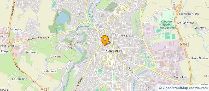 localisation de l'entreprise MADAME SONIA VIVIER  FOUGERES