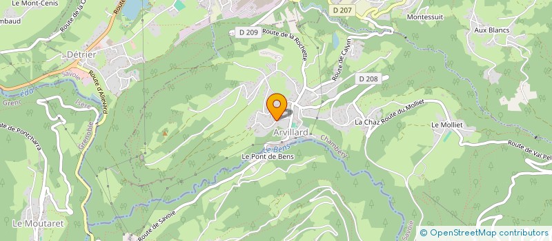 localisation de l'entreprise MADAME SONIA WICCART  ARVILLARD