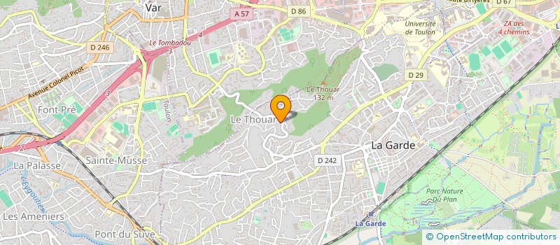 localisation de l'entreprise MADAME SOPHIA OLIVERI  LA GARDE