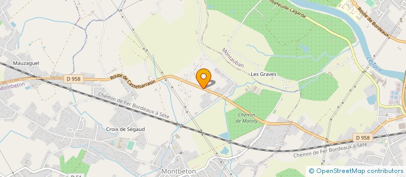 localisation de l'entreprise MADAME SOPHIE ALAUX  MONTBETON