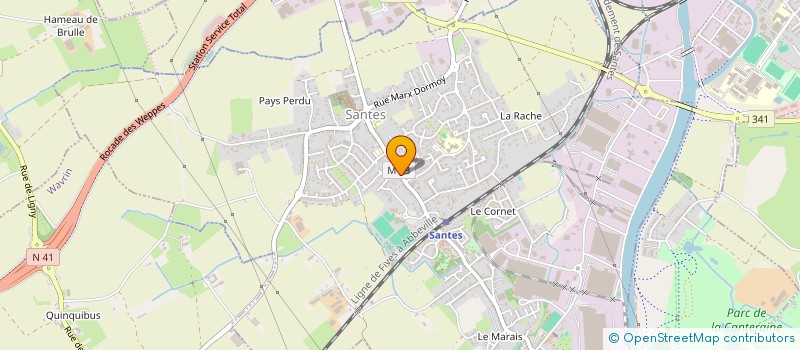 localisation de l'entreprise MADAME SOPHIE ALAVOINE à SANTES