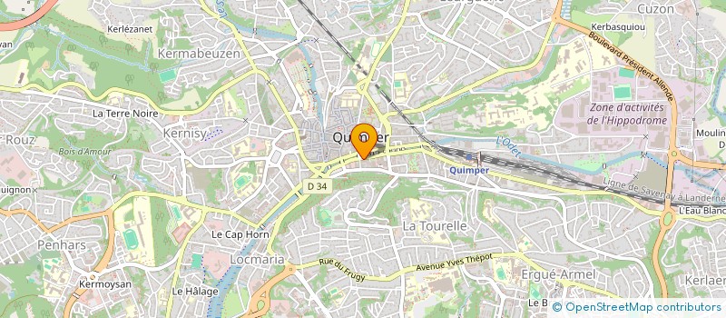 localisation de l'entreprise MADAME SOPHIE AMELINE DE CADEVILLE à QUIMPER