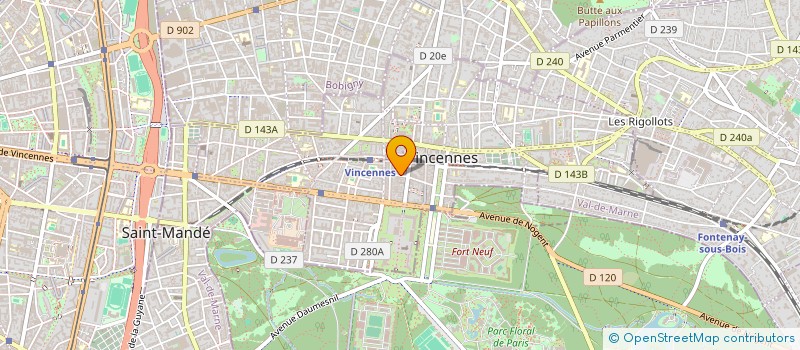 localisation de l'entreprise MADAME SOPHIE ANDRE à VINCENNES
