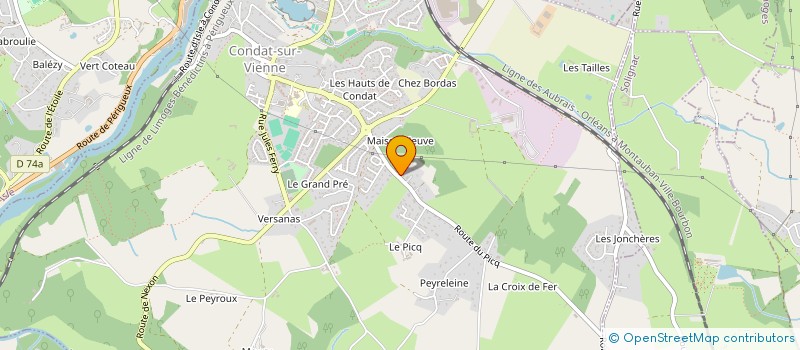 localisation de l'entreprise MADAME SOPHIE ANDRIEUX  CONDAT-SUR-VIENNE