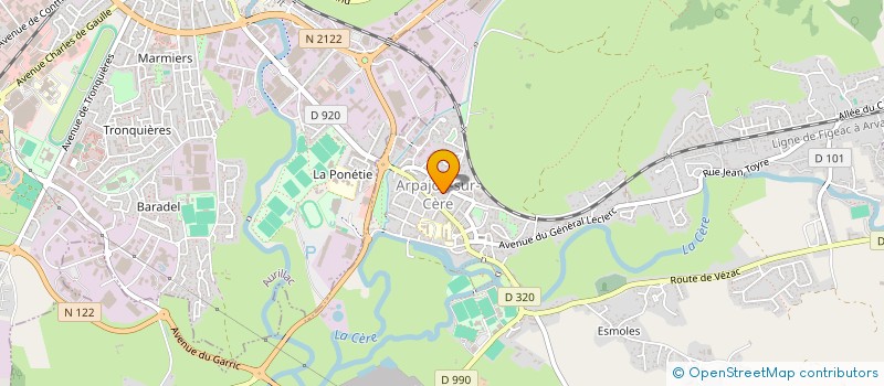 localisation de l'entreprise MADAME SOPHIE AYMAR à ARPAJON-SUR-CERE
