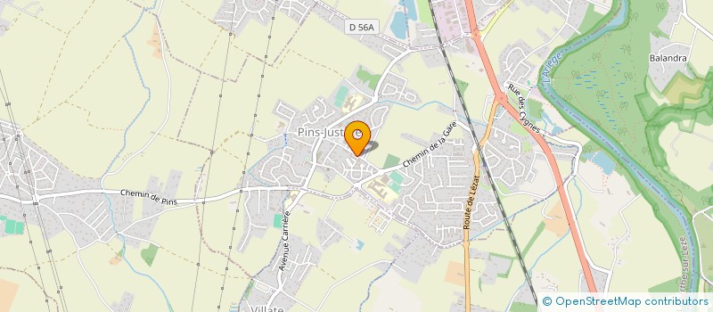 localisation de l'entreprise MADAME SOPHIE BAROU  PINS-JUSTARET