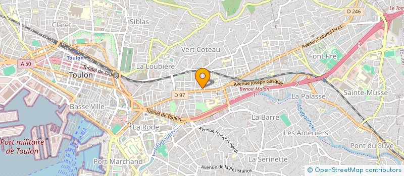 localisation de l'entreprise MADAME SOPHIE BASSIGNANA  TOULON