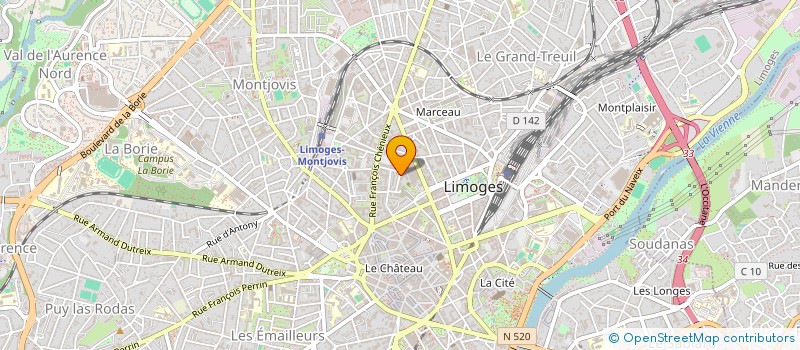 localisation de l'entreprise MADAME SOPHIE BAUX à LIMOGES