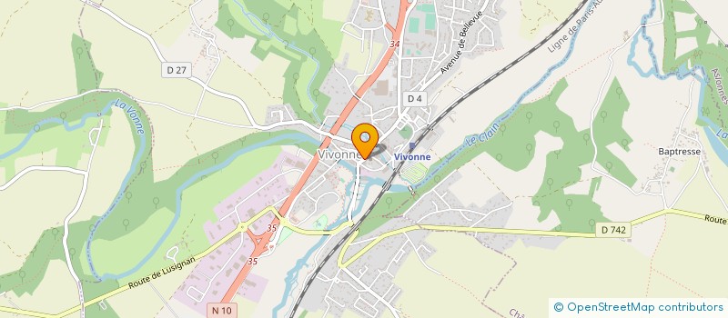 localisation de l'entreprise MADAME SOPHIE BECLIN  VIVONNE