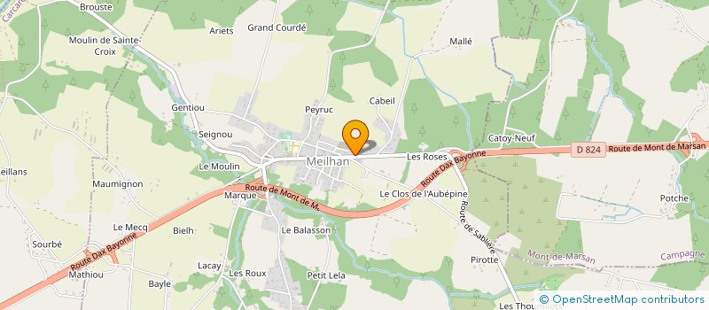 localisation de l'entreprise MADAME SOPHIE BEDIN  MEILHAN