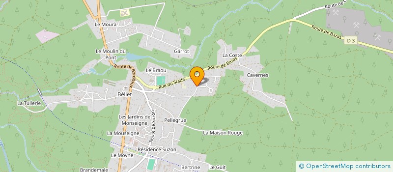 localisation de l'entreprise MADAME SOPHIE BERNARD  BELIN-BELIET