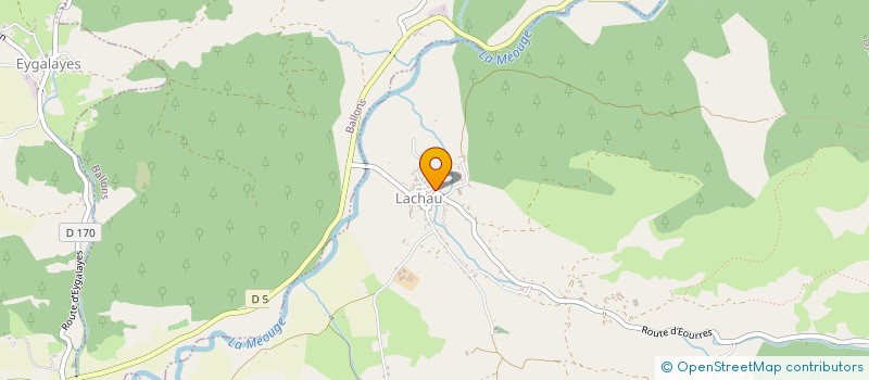 localisation de l'entreprise MADAME SOPHIE BERTRAND  LACHAU