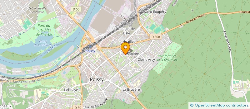 localisation de l'entreprise MADAME SOPHIE BINET  POISSY