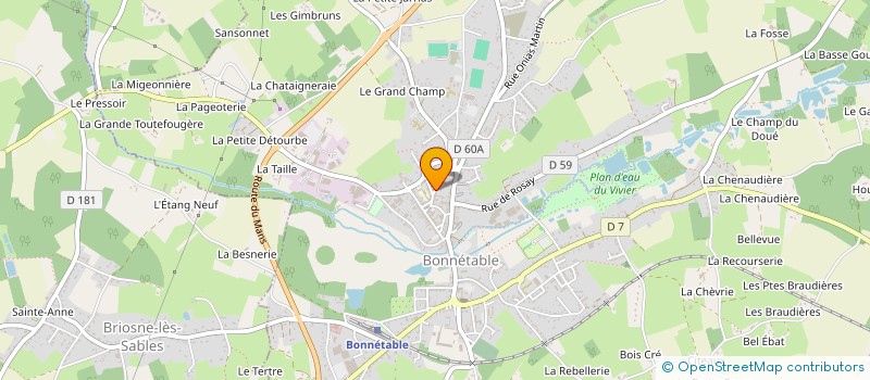 localisation de l'entreprise MADAME SOPHIE BLOT  BONNETABLE