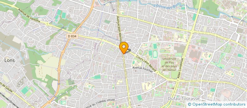 localisation de l'entreprise MADAME SOPHIE BONNEAU à PAU