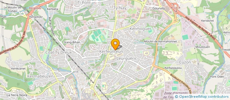 localisation de l'entreprise MADAME SOPHIE BORDAIS  QUIMPER