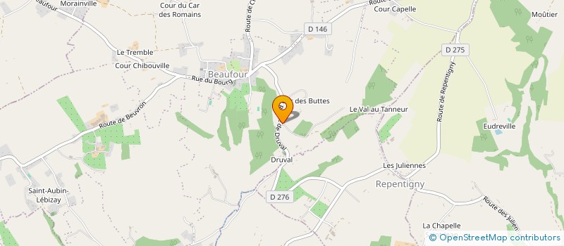 localisation de l'entreprise MADAME SOPHIE BUOT  BEAUFOUR-DRUVAL