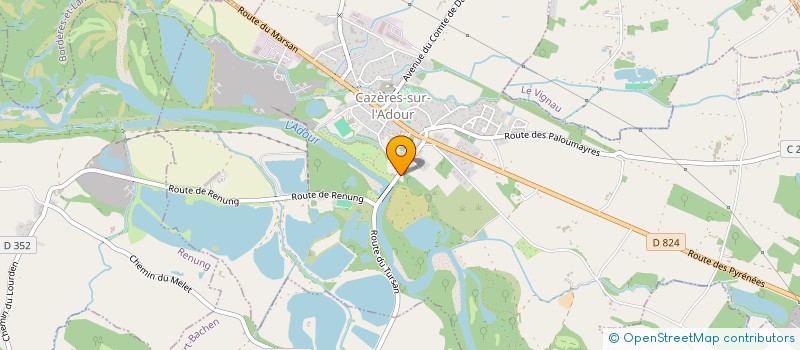 localisation de l'entreprise MADAME SOPHIE CAZAUBON  CAZERES-SUR-L'ADOUR