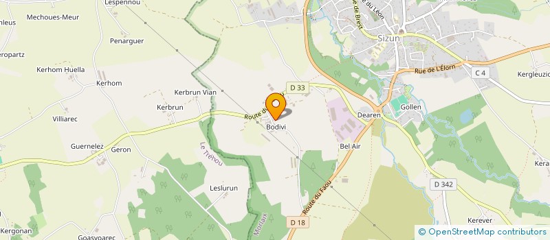 localisation de l'entreprise MADAME SOPHIE CHOLLET  SIZUN