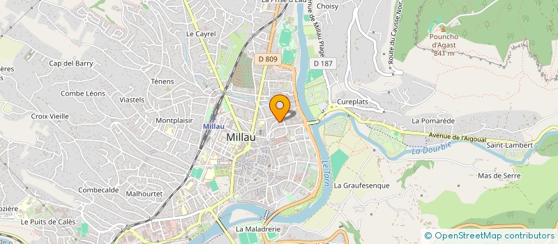 localisation de l'entreprise MADAME SOPHIE COLET  MILLAU