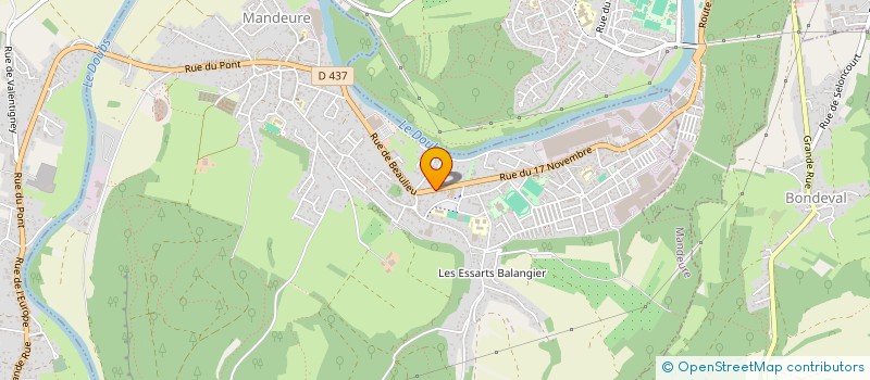 localisation de l'entreprise MADAME SOPHIE COURGEY  VALENTIGNEY