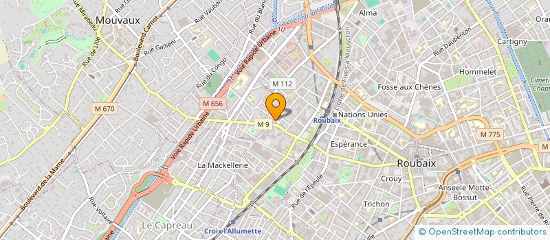 localisation de l'entreprise MADAME SOPHIE COUSSEMENT  ROUBAIX