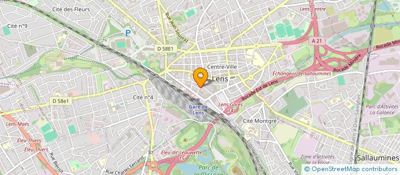 localisation de l'entreprise MADAME SOPHIE COUSTENOBLE  LENS