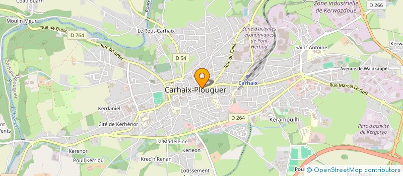 localisation de l'entreprise MADAME SOPHIE CROIGER  CARHAIX-PLOUGUER