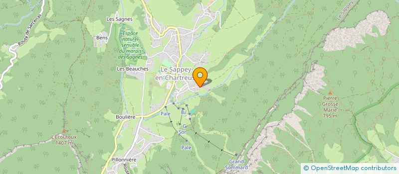 localisation de l'entreprise MADAME SOPHIE CUENOT  LE SAPPEY-EN-CHARTREUSE