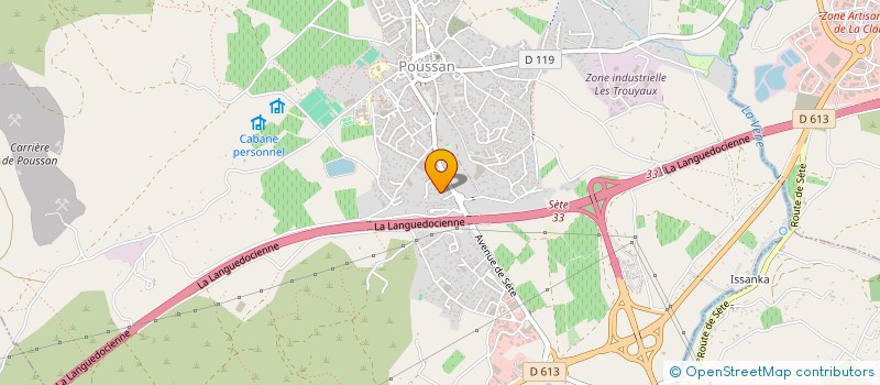 localisation de l'entreprise MADAME SOPHIE CUENOT  POUSSAN