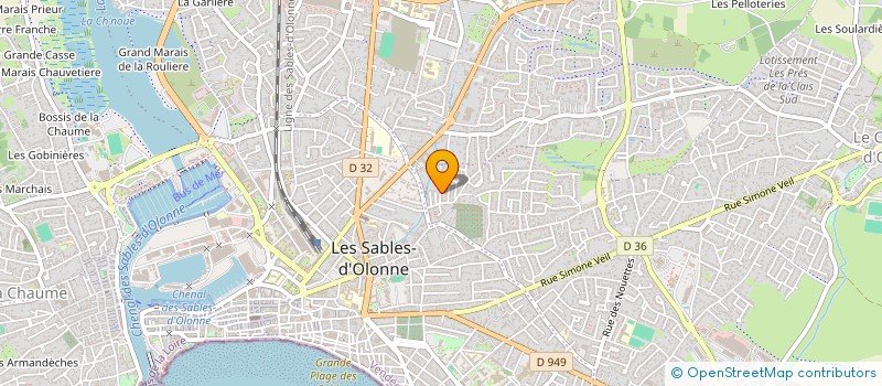 localisation de l'entreprise MADAME SOPHIE CULLIER à LES SABLES D'OLONNE