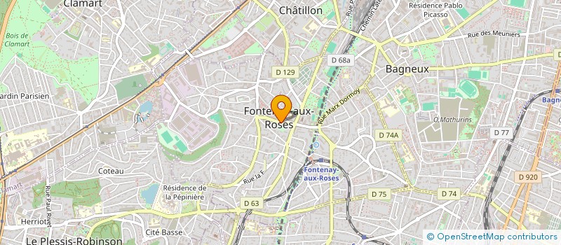 localisation de l'entreprise MADAME SOPHIE DE QUATREBARBES à FONTENAY-AUX-ROSES