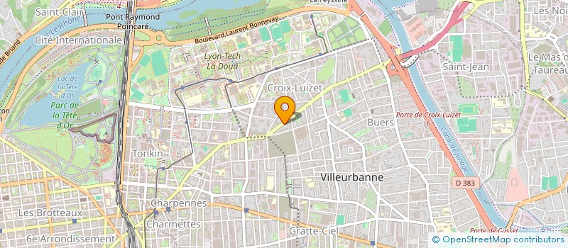 localisation de l'entreprise MADAME SOPHIE DELMAS  VILLEURBANNE