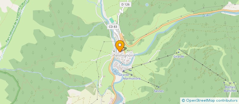 localisation de l'entreprise MADAME SOPHIE DESAINT  VAL-CENIS